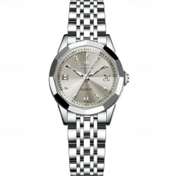 New Olevs Olevs Brand Stainless Steel Band Women'S Fashion Watches Calendar Luminous Niche Light Luxury Simple Leisure Waterproof Sports Ladies Quartz Wristwatch