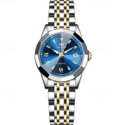 New Olevs Olevs Brand Stainless Steel Band Women'S Fashion Watches Calendar Luminous Niche Light Luxury Simple Leisure Waterproof Sports Ladies Quartz Wristwatch