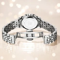 New Olevs Olevs Brand Stainless Steel Band Women'S Fashion Watches Calendar Luminous Niche Light Luxury Simple Leisure Waterproof Sports Ladies Quartz Wristwatch