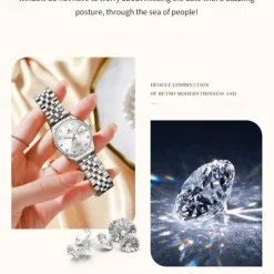 New Olevs Olevs Brand Women'S Trend Fashion Steel Belt Watch Calendar Luminous With Diamonds Simple Leisure Quartz Watch Waterproof Sports Versatile Wristwatch