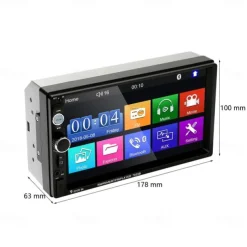 New Pro 2 Din 7'' HD 1080P Touch Screen Autoradio Bluetooth Car Stereo Radio Car MP5 Player Build-in FM AUX USB SD Function Support Mirror Link + Backup Camera(optional)