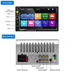 New Pro 2 Din 7'' HD 1080P Touch Screen Autoradio Bluetooth Car Stereo Radio Car MP5 Player Build-in FM AUX USB SD Function Support Mirror Link + Backup Camera(optional)