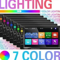 New Pro 2 Din 7'' HD 1080P Touch Screen Autoradio Bluetooth Car Stereo Radio Car MP5 Player Build-in FM AUX USB SD Function Support Mirror Link + Backup Camera(optional)