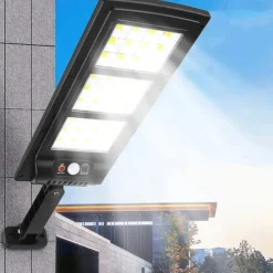 New Solar Street Light Human Induction Light, Remote-Controlled Road Light Outdoor Waterproof High-Power Super Bright Home Courtyard Light Garage Road Garden Lighting 1PC