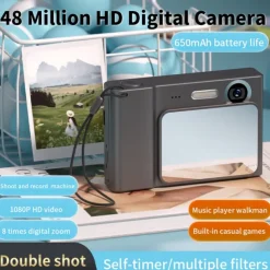 New student camera retro CCD card machine entry-level SLR camera 4K high pixel dual camera fill light