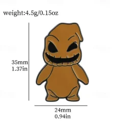 Night Before Christmas Enamel Pin - Creative Cute Jack Sally Gifts for Fans Cartoon Pin for Clothes Backpack Bag Hat Collection