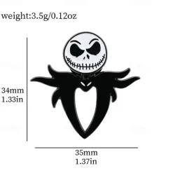 Night Before Christmas Enamel Pin - Creative Cute Jack Sally Gifts for Fans Cartoon Pin for Clothes Backpack Bag Hat Collection