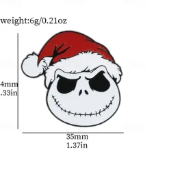 Night Before Christmas Enamel Pin - Creative Cute Jack Sally Gifts for Fans Cartoon Pin for Clothes Backpack Bag Hat Collection