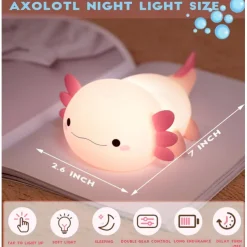 Night Light, Cute lamp Gifts for Kids,Dimmable Silicone Animal Nursery Night Light, Kawaii Rechargeable Bedside Touch Lamp,Room Decor Light