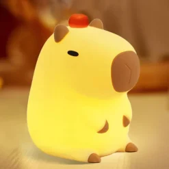 Night Light, Cute lamp Gifts for Kids,Dimmable Silicone Animal Nursery Night Light, Kawaii Rechargeable Bedside Touch Lamp,Room Decor Light