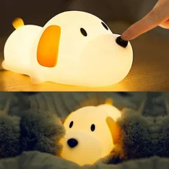 Night Light, Cute lamp Gifts for Kids,Dimmable Silicone Animal Nursery Night Light, Kawaii Rechargeable Bedside Touch Lamp,Room Decor Light