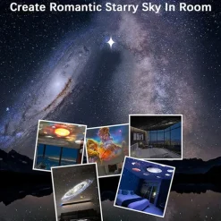 Night Light Galaxy Projector Starry Sky Projector Rotate Planetarium Lamp For Kids Bedroom Valentines Day Gift Wedding Deco