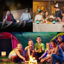 Night Light Touch Sensor Lamp Bedside Table Lamp for Kids Bedroom Rechargeable Dimmable Warm White Light + RGB Color Changing