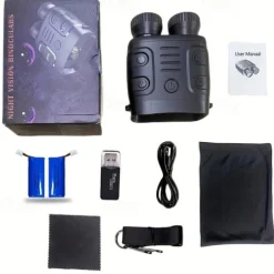 Night Vision Goggles With 5X Digital Zoom Camera NV Binoculars Telescope With Long Infrared Viewing Distance At Night For Hunting And Camping (Built-in Rechargeable Battery)