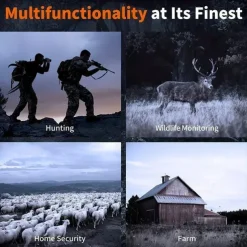 Night Vision Goggles With 5X Digital Zoom Camera NV Binoculars Telescope With Long Infrared Viewing Distance At Night For Hunting And Camping (Built-in Rechargeable Battery)