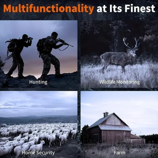 Night Vision Goggles With 5X Digital Zoom Camera NV Binoculars Telescope With Long Infrared Viewing Distance At Night For Hunting And Camping (Built-in Rechargeable Battery)