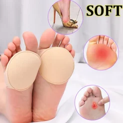 Non-Slip Metatarsal Pads – Soft Cushions for Forefoot Pain Relief, Breathable Pressure-Relief Pads for High Heels and Daily Comfort, Available in Beige and Black