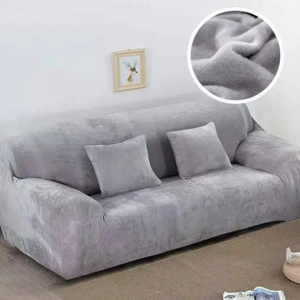 Non-slip Sofa Cover Thicken Plush Elastic All-inclusive Sofa Protector for Autumn Winter coffee Single seat