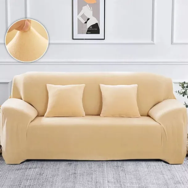 Non-slip Sofa Cover Thicken Plush Elastic All-inclusive Sofa Protector for Autumn Winter coffee Single seat