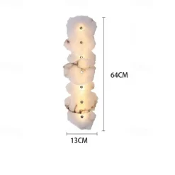 Nordic Art Bar Living Room Staircase Copper Wall Lamp Postmodern Designer Hotel Lobby Decorative Rectangular Marble Wall Lights 110-240V