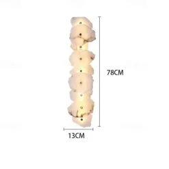 Nordic Art Bar Living Room Staircase Copper Wall Lamp Postmodern Designer Hotel Lobby Decorative Rectangular Marble Wall Lights 110-240V