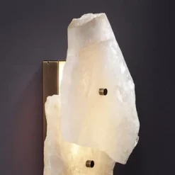 Nordic Art Bar Living Room Staircase Copper Wall Lamp Postmodern Designer Hotel Lobby Decorative Rectangular Marble Wall Lights 110-240V