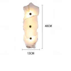 Nordic Art Bar Living Room Staircase Copper Wall Lamp Postmodern Designer Hotel Lobby Decorative Rectangular Marble Wall Lights 110-240V