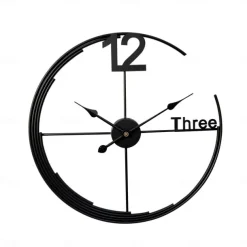 Nordic Modern Light Luxury Wall Clock Fashion Simple Metal Mute Hanging Clock Home Living Room Creative Pendant Watch Decor 60 cm