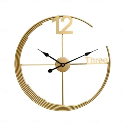 Nordic Modern Light Luxury Wall Clock Fashion Simple Metal Mute Hanging Clock Home Living Room Creative Pendant Watch Decor 60 cm