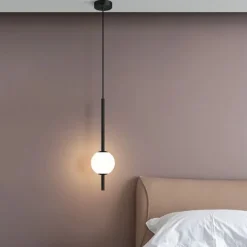 Nordic Pendant Lamp Glass Ball Pendent Lamp Glass Ball Bedroom Bedside Long Line Hanging Lamp Restaurant Decor Lamp Canteen Bar
