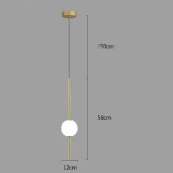 Nordic Pendant Lamp Glass Ball Pendent Lamp Glass Ball Bedroom Bedside Long Line Hanging Lamp Restaurant Decor Lamp Canteen Bar