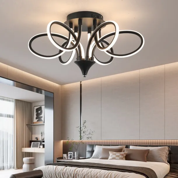 Nordic Style Ceiling Light Dimmable Lustre 6 Lights Chandelier Flower Design LED Ceiling Light Ceiling Lamp 220-240V