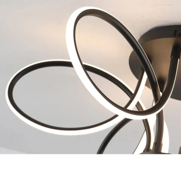 Nordic Style Ceiling Light Dimmable Lustre 6 Lights Chandelier Flower Design LED Ceiling Light Ceiling Lamp 220-240V