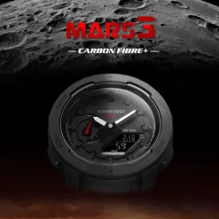 NORTH EDGE Mars 3 Men's Military Watch Digital Carbon Fiber Case For Man Waterproof 50M Sports Watches World Time LED Wristwatch