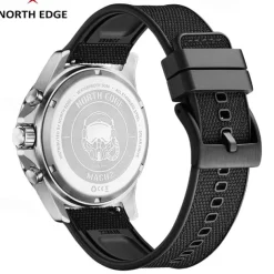 NORTH EDGE Men Quartz Watch Business Digital dial Luminous Waterproof Nylon Strap Watch