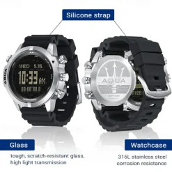 NORTH EDGE Men's Professional Diving Computer Watch Free/Scuba Diving 50M Dive Watches Altimeter Barometer Compass Digital Clock