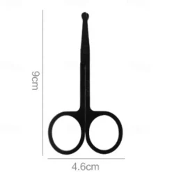 Nose Hair Scissors Stainless Steel Round Head Beauty Trimmer Nose Hair Trimmers Portable Ergonomics Nose Hair Cutter Tools