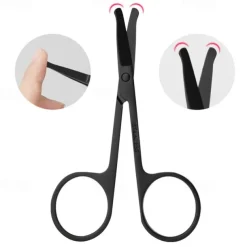 Nose Hair Scissors Stainless Steel Round Head Beauty Trimmer Nose Hair Trimmers Portable Ergonomics Nose Hair Cutter Tools