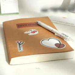 (Not Contain Stickers)Blank Notebook Super Thick Notebook Student High Value Practical Diary Notepad 256 Pages, Back to School Gift