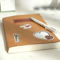 （Not Contain Stickers）Blank Notebook Super Thick Notebook Student High Value Practical Diary Notepad 256 Pages, Back to School Gift