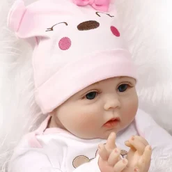 NPKCOLLECTION 22 inch Reborn Doll Baby & Toddler Toy Baby Girl Reborn Baby Doll Newborn lifelike Lovely Parent-Child Interaction Hand Applied Eyelashes with Clothes and Accessories for Girls