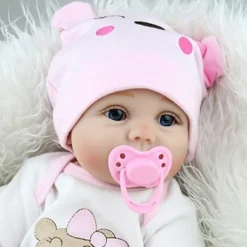 NPKCOLLECTION 22 inch Reborn Doll Baby & Toddler Toy Baby Girl Reborn Baby Doll Newborn lifelike Lovely Parent-Child Interaction Hand Applied Eyelashes with Clothes and Accessories for Girls