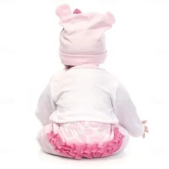 NPKCOLLECTION 22 inch Reborn Doll Baby & Toddler Toy Baby Girl Reborn Baby Doll Newborn lifelike Lovely Parent-Child Interaction Hand Applied Eyelashes with Clothes and Accessories for Girls