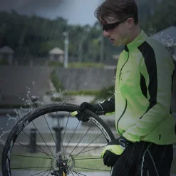 Nuckily Men's Cycling Jacket with Pants Fleece Jacket Winter Thermal Warm Windproof 3D Pad Breathable Bike Windbreaker Clothing Suit Mountain Bike MTB Road Bike Cycling Green Red Blue Bike Wear