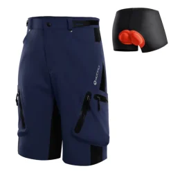 Nuckily Men's Cycling Underwear Shorts Bike Shorts Cycling Shorts Bike Shorts Padded Shorts / Chamois Relaxed Fit Mountain Bike MTB Sports 3D Pad Quick Dry Wearable Reflective Trim / Fluorescence