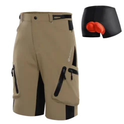 Nuckily Men's Cycling Underwear Shorts Bike Shorts Cycling Shorts Bike Shorts Padded Shorts / Chamois Relaxed Fit Mountain Bike MTB Sports 3D Pad Quick Dry Wearable Reflective Trim / Fluorescence