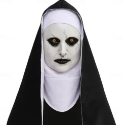 Nun Mask Nun Scary Latex Mask Halloween Party Scary Full Head Costume Mask Easy Halloween Costumes