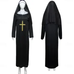 Nun Priest Couples Halloween Group Family Costumes Adults' Men's Women's Cosplay Party Masquerade Easy Carnival Costume