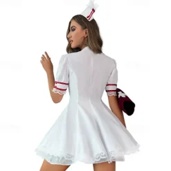 Nurse Halloween Dress Uniform Sexy Costume Adults' Women's Masquerade Performance Easy Halloween Costumes Dress Up