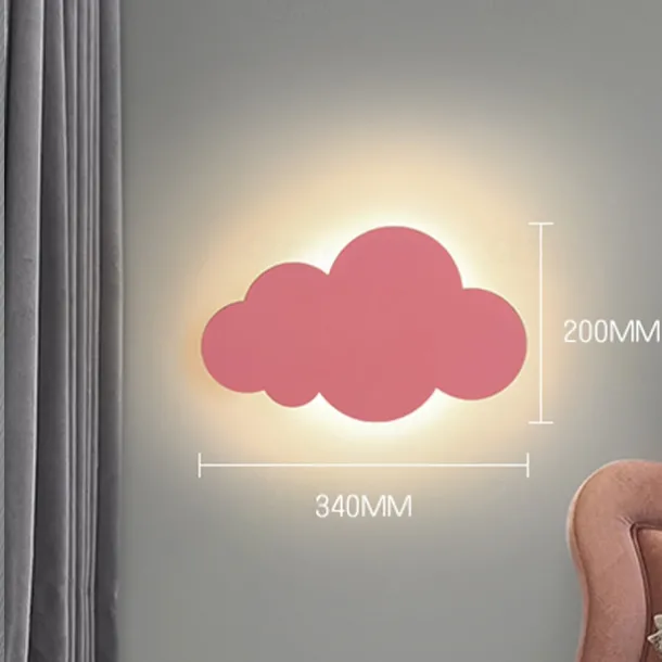 Nursery Wall Sconces for Baby Room White Cloud Night Light Cloud Shape LED Fixture Bedroom Lighting